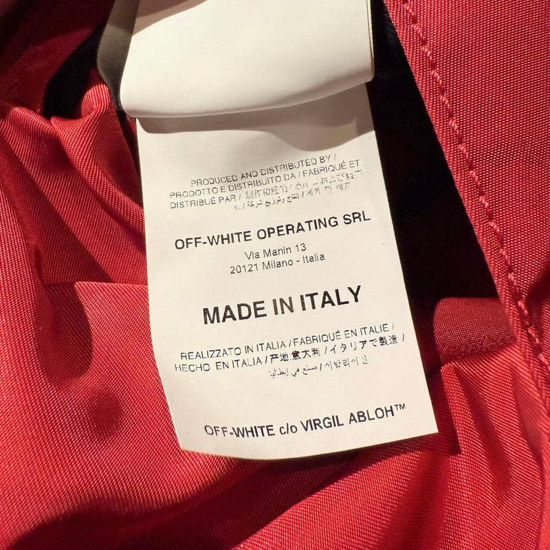 Labels of Off-White Red Nylon Industrial Strap Crossbody Bag