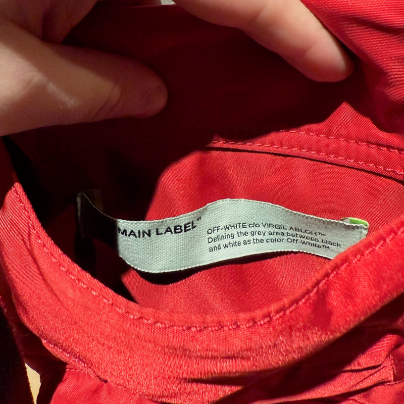 Off-White Red Nylon Industrial Strap Crossbody Bag