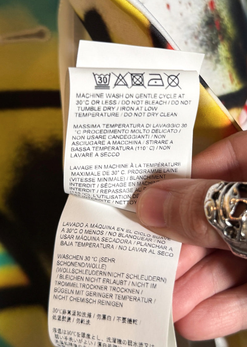 Labels of Off-White SS20 Runway Futura Tomboy Spray Oversized Blazer Jacket