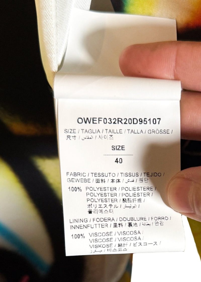 Labels of Off-White SS20 Runway Futura Tomboy Spray Oversized Blazer Jacket