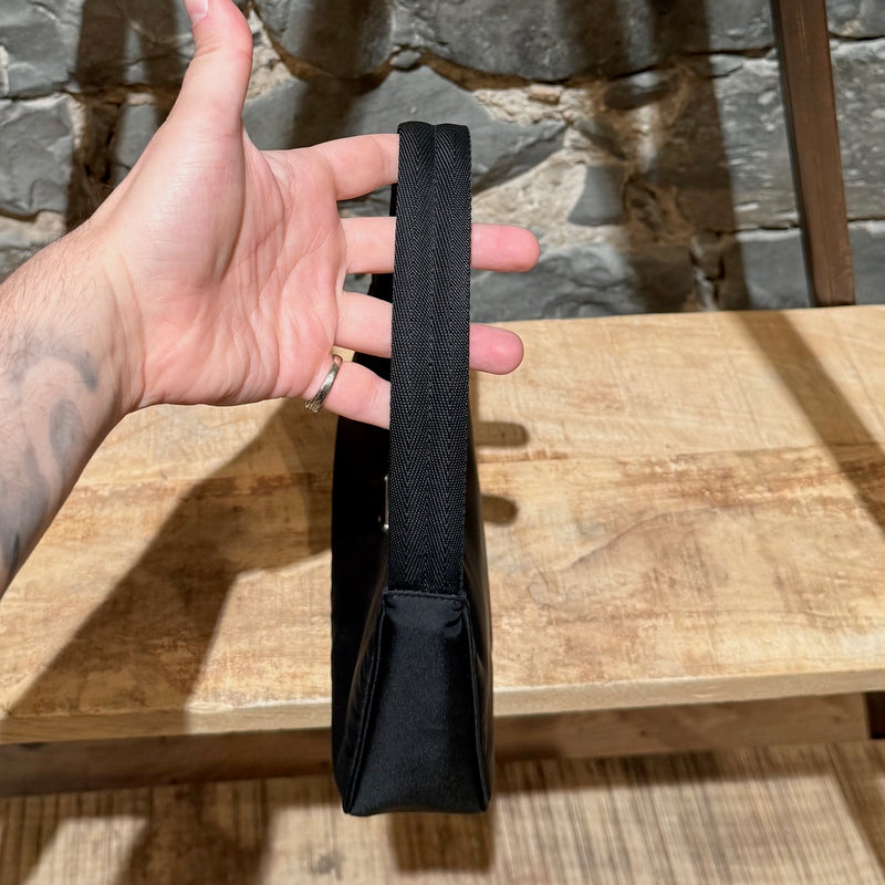 Top handle of Prada Black Tessuto Nylon Re-Edition 2000 Bag