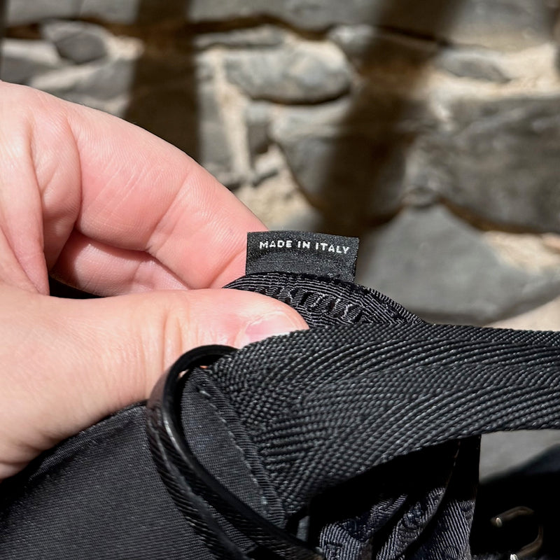 Labels of Prada Black Tessuto Nylon Re-Edition 2000 Bag