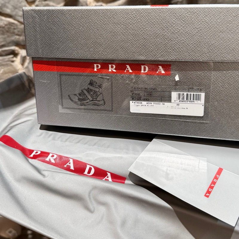 Prada Linea Rossa 2018 America's Cup Black Leather Mesh High-top Sneakers