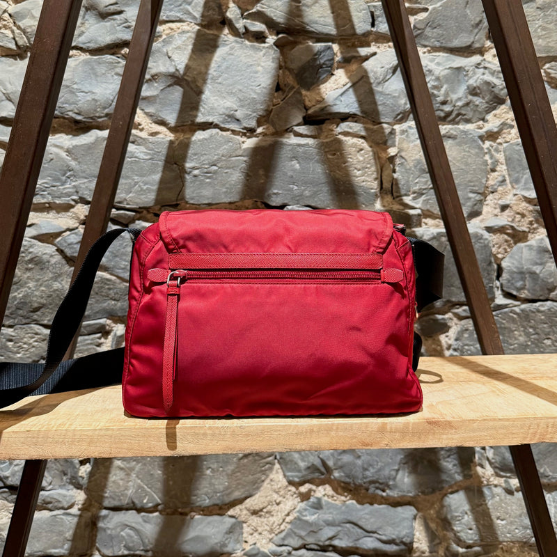 Sac à bandoulière Prada 2020 en nylon tessuto rouge