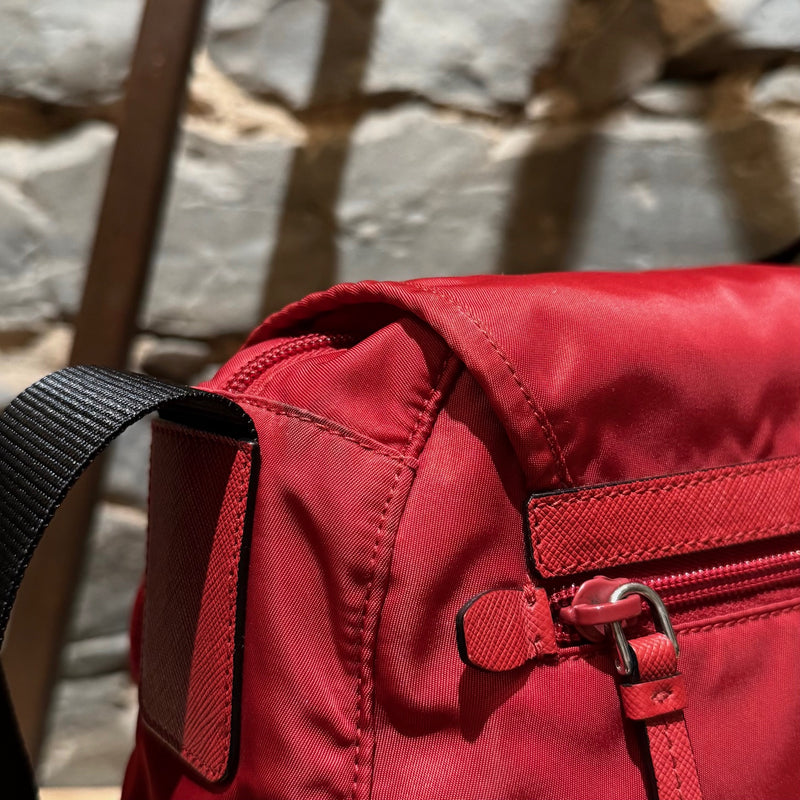 Sac à bandoulière Prada 2020 en nylon tessuto rouge