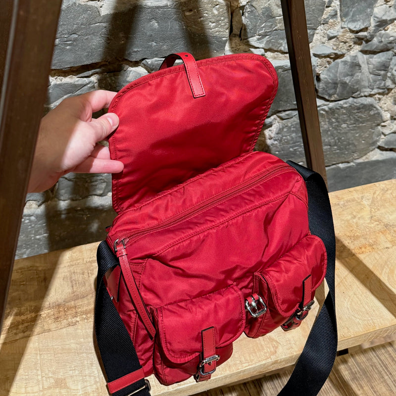 Sac à bandoulière Prada 2020 en nylon tessuto rouge