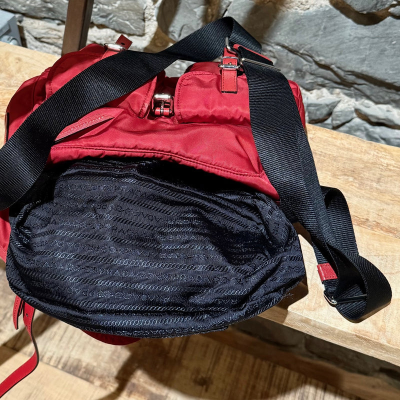 Sac à bandoulière Prada 2020 en nylon tessuto rouge