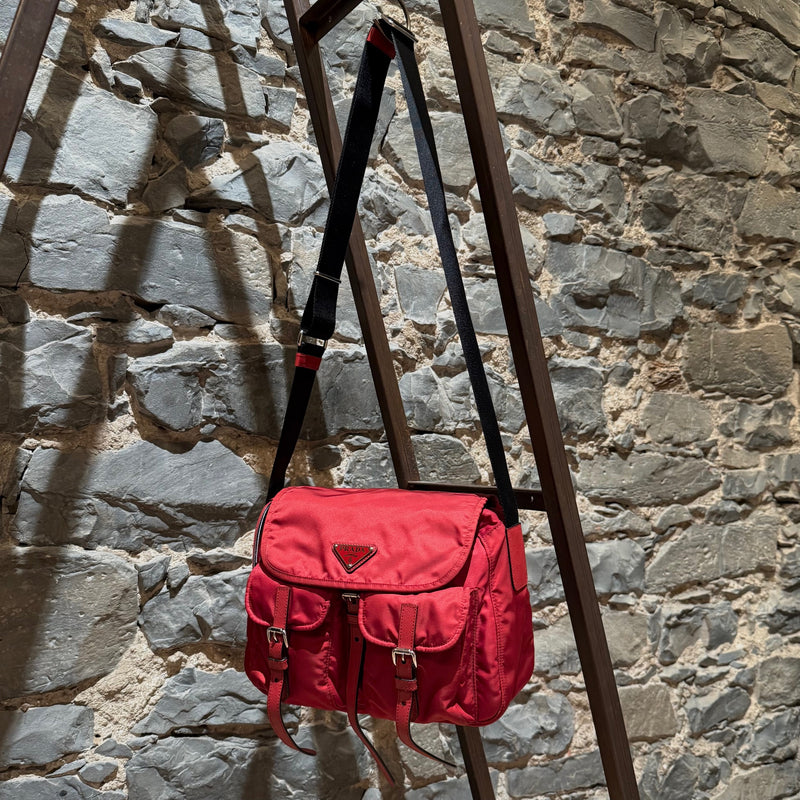 Sac à bandoulière Prada 2020 en nylon tessuto rouge