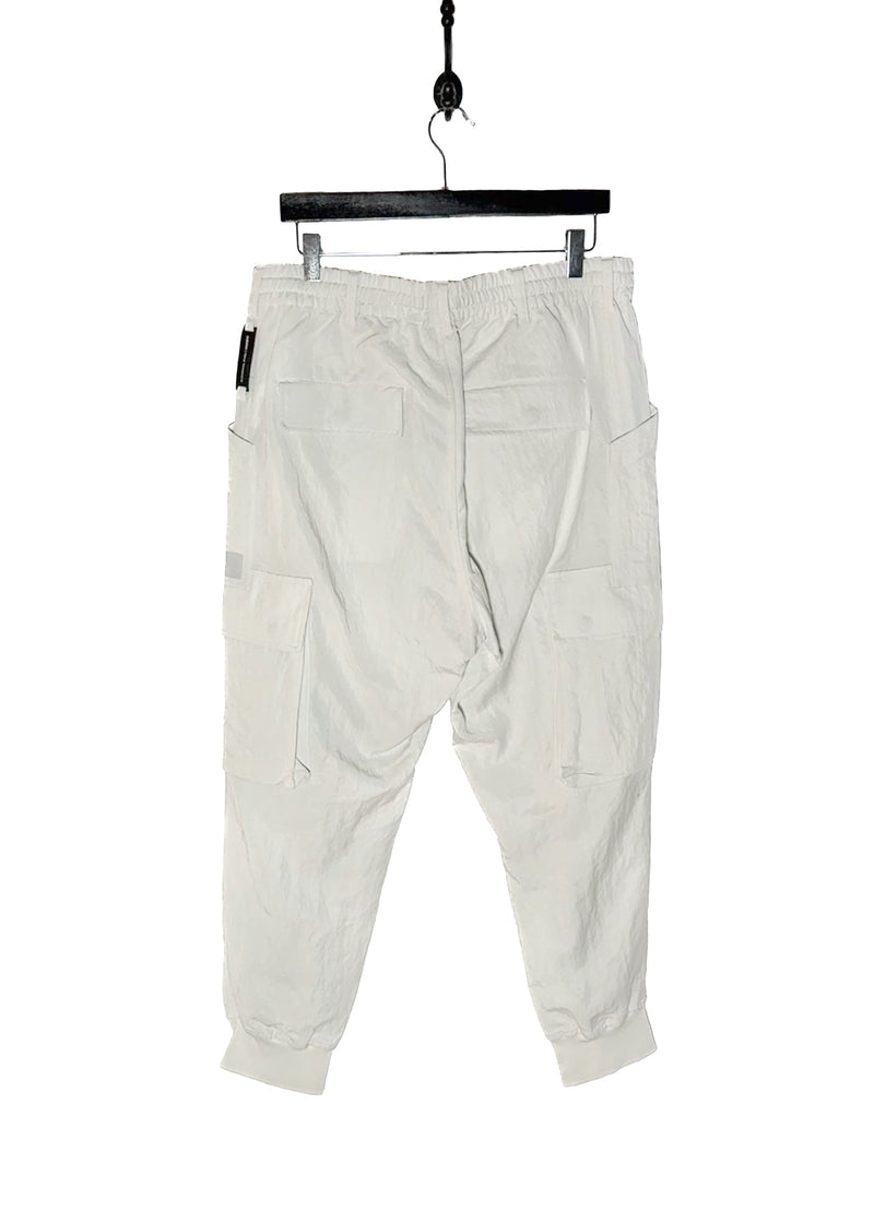 Back of Y-3 Orbit Grey Utility Cuffed Cargo Pants