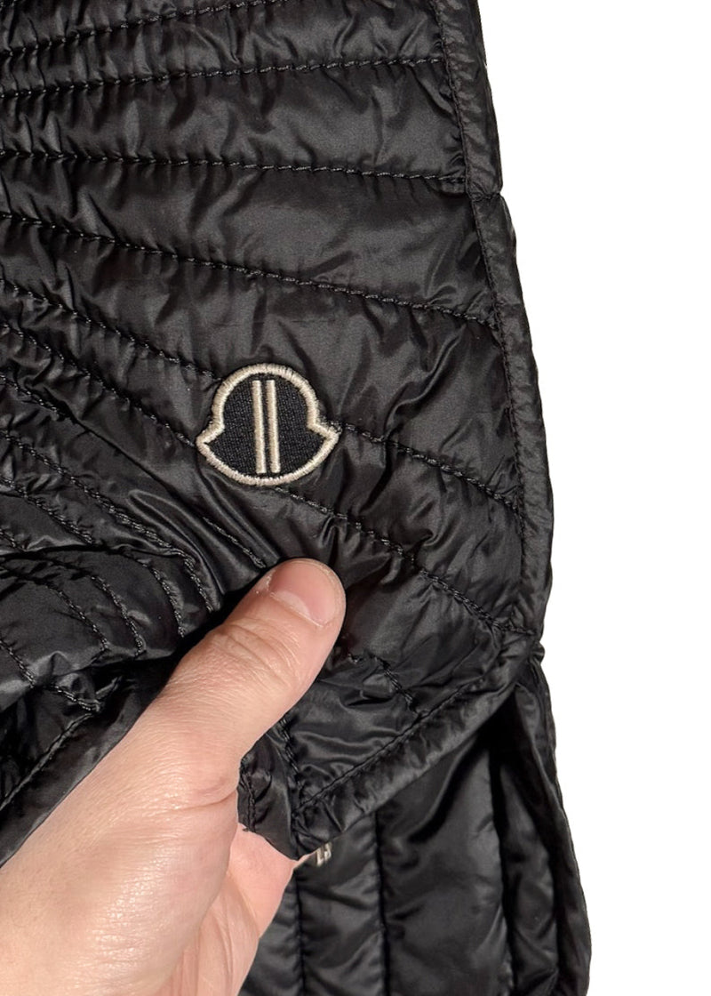 Logo detail of Rick Owens X Moncler Black Quilted Boxer Shorts