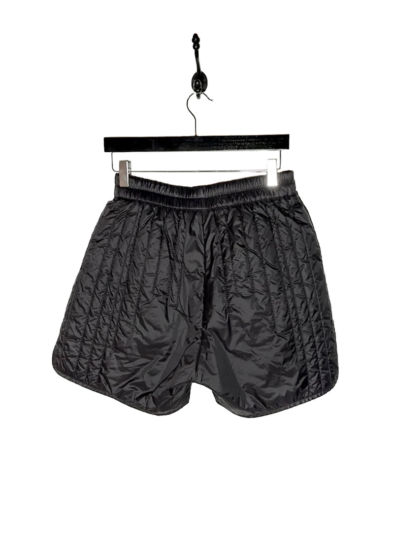 Back of Rick Owens X Moncler Black Quilted Boxer Shorts