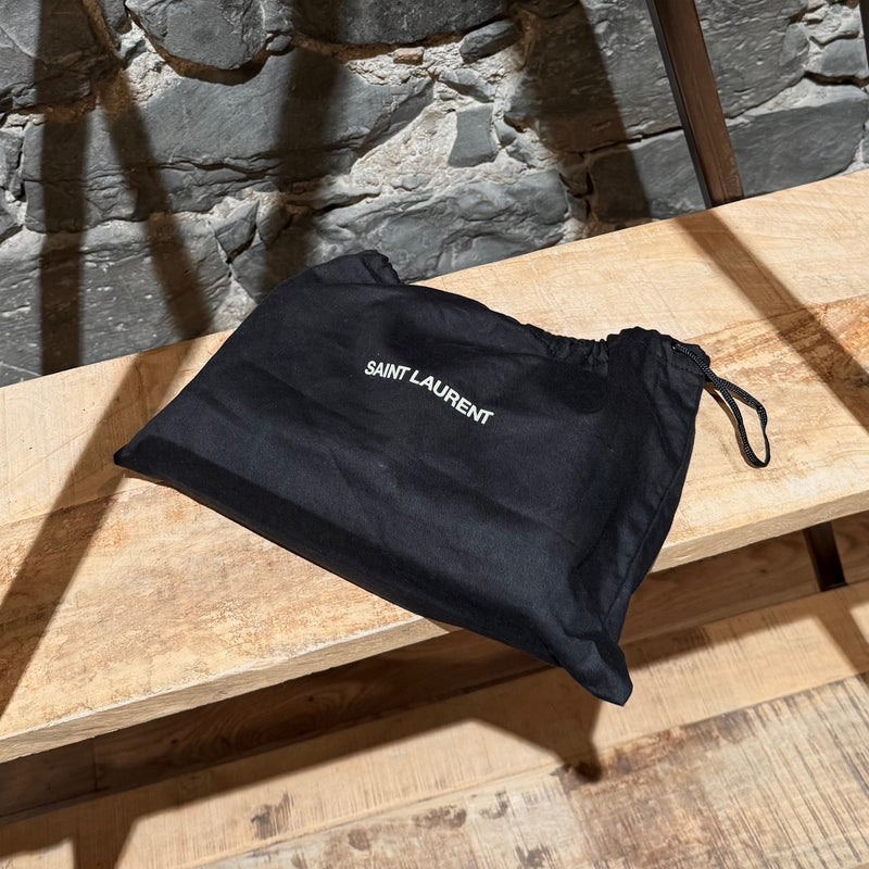 Branded dustbag of Saint Laurent Beige Grain de Poudre Medium Kate Chain Bag