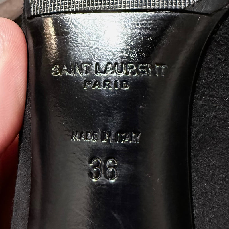 Saint Laurent Black Suede Paris 100 Pumps