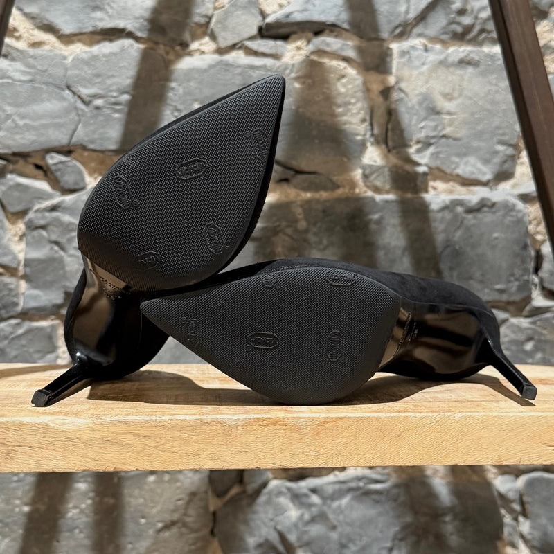 Saint Laurent Black Suede Paris 100 Pumps