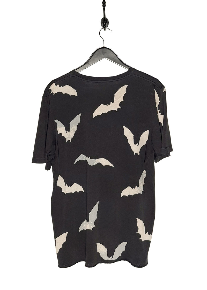 Saint Laurent SS19 Bat Prints Faded Black T-shirt