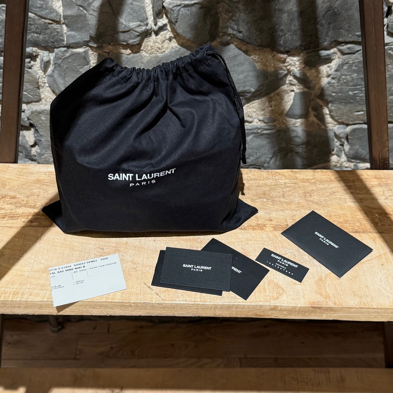 Saint Laurent Taupe Vintage Leather Niki Baby Monogram Chain Bag