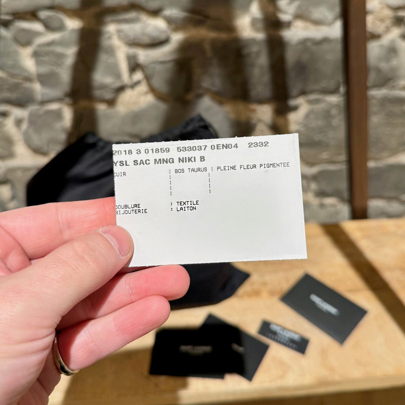 Saint Laurent Taupe Vintage Leather Niki Baby Monogram Chain Bag