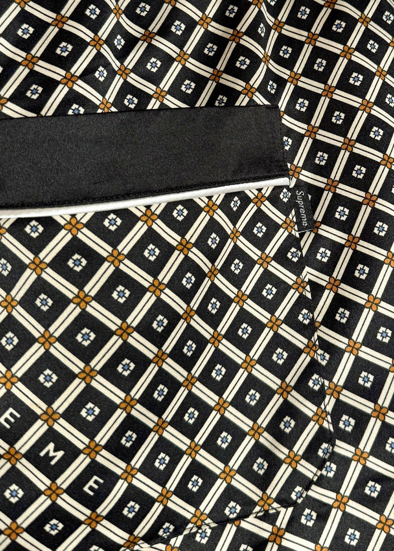 Pocket of Supreme 2020 Black Paisley Satin Pyjama Set