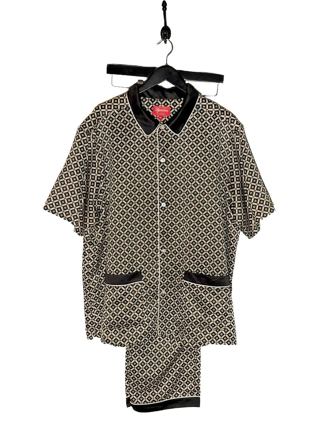 Main photo of Supreme 2020 Black Paisley Satin Pyjama Set