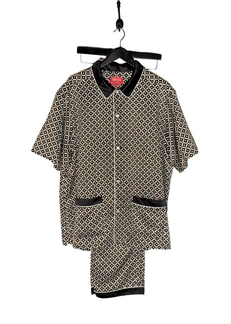 Main photo of Supreme 2020 Black Paisley Satin Pyjama Set