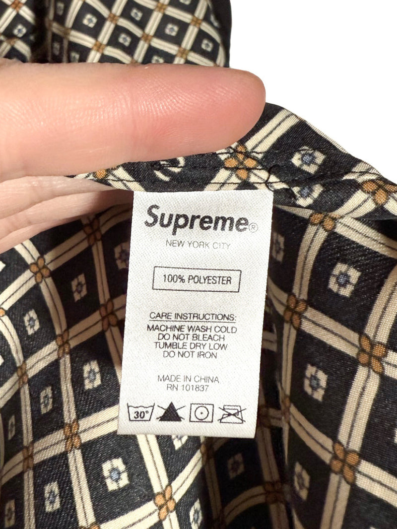 Labels of Supreme 2020 Black Paisley Satin Pyjama Set