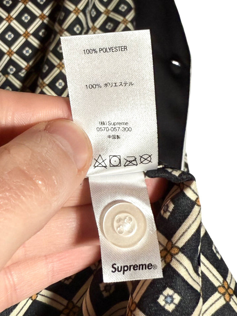 Labels of Supreme 2020 Black Paisley Satin Pyjama Set