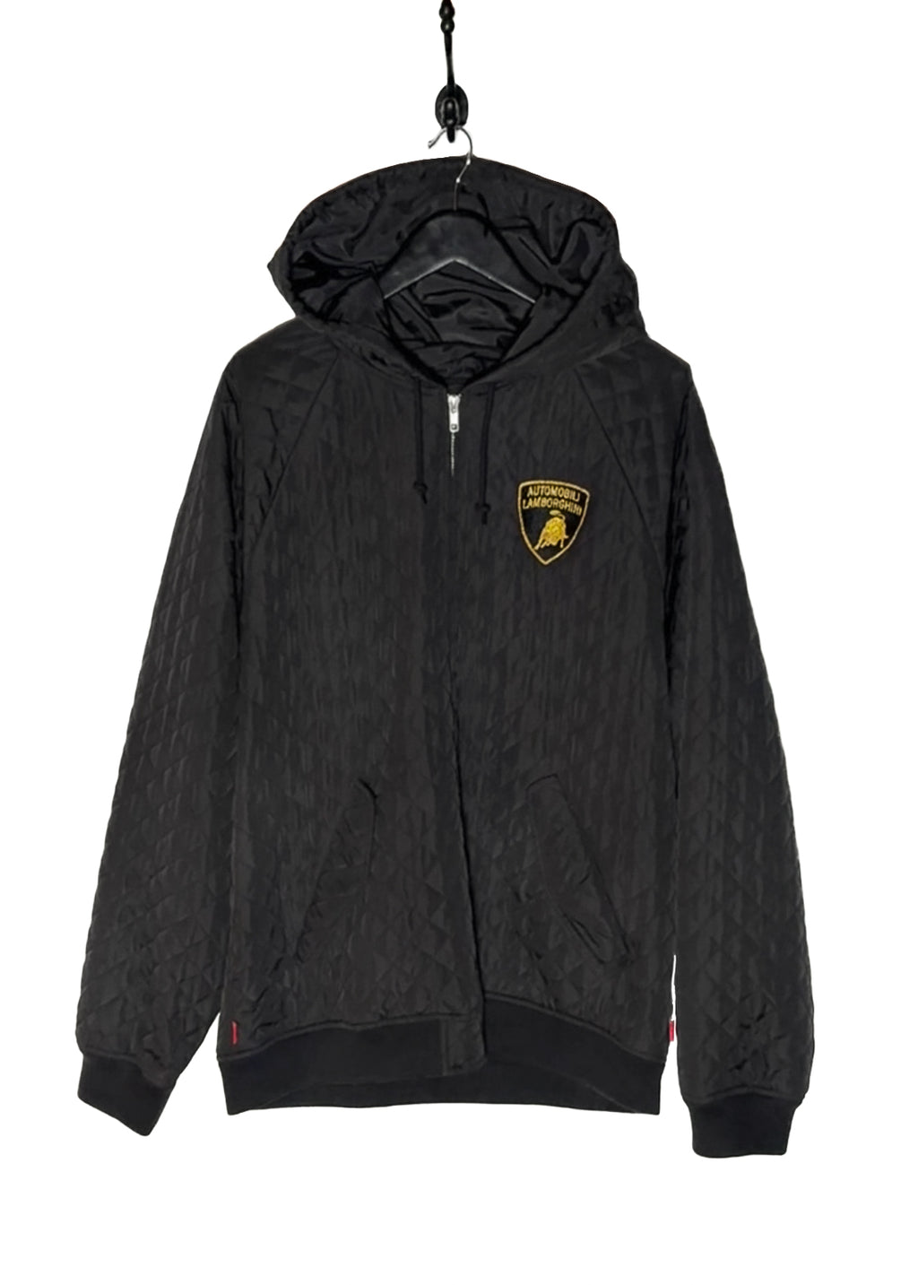 Main photo of Supreme Automobili Lamborghini Black Quilted Hooded Jacket