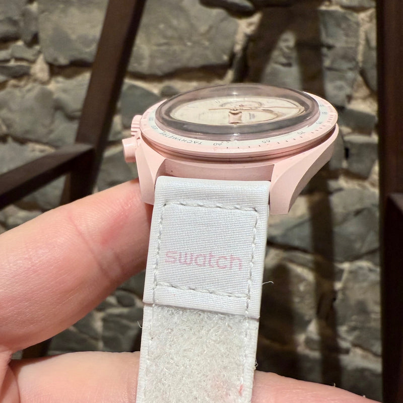 Swatch X Omega "Mission To Venus" White Moonswatch Watch