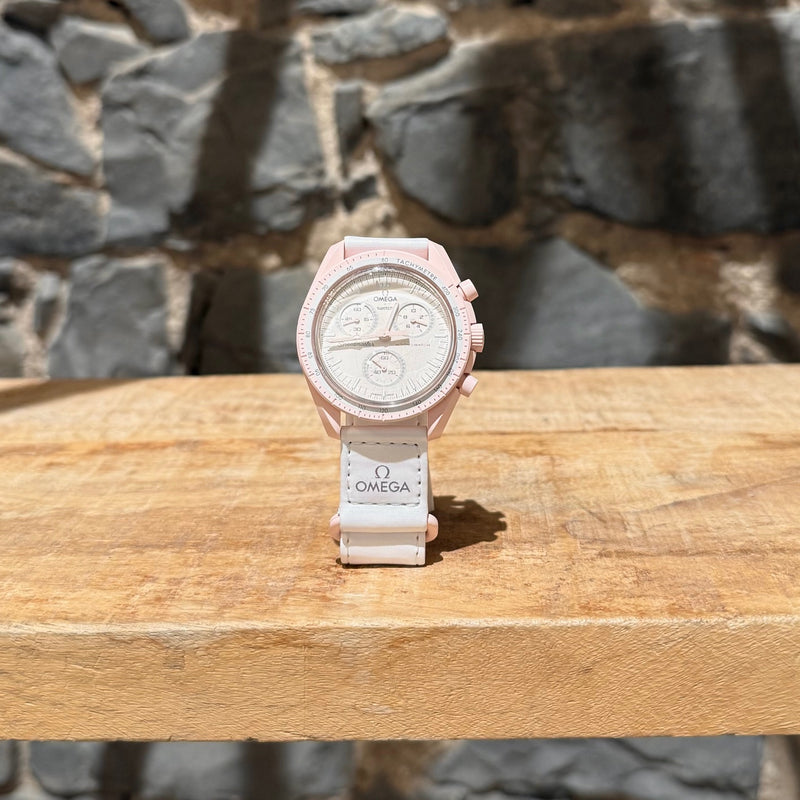 Swatch X Omega "Mission To Venus" White Moonswatch Watch
