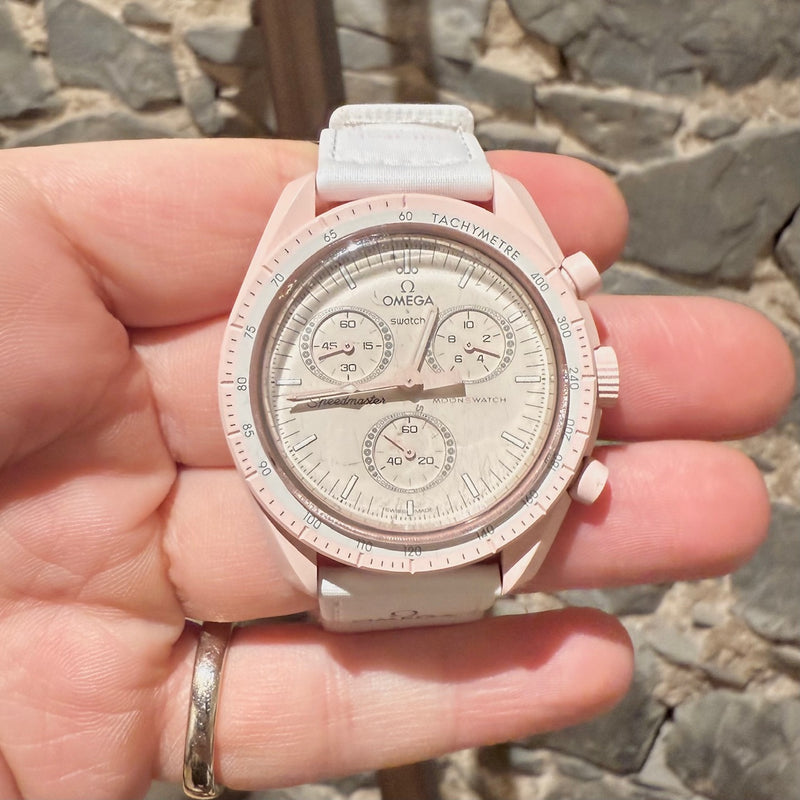 Swatch X Omega "Mission To Venus" White Moonswatch Watch