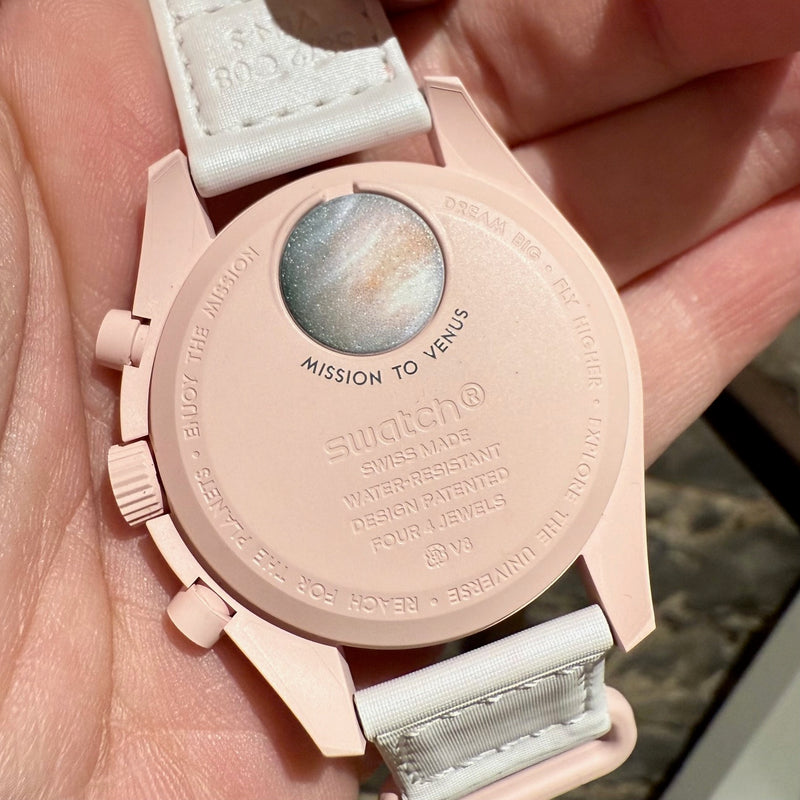 Swatch X Omega "Mission To Venus" White Moonswatch Watch