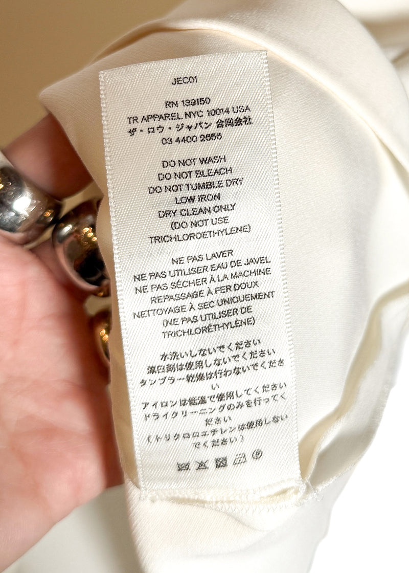 Care label of The Row Ivory Cady Jacqueline Tank Top