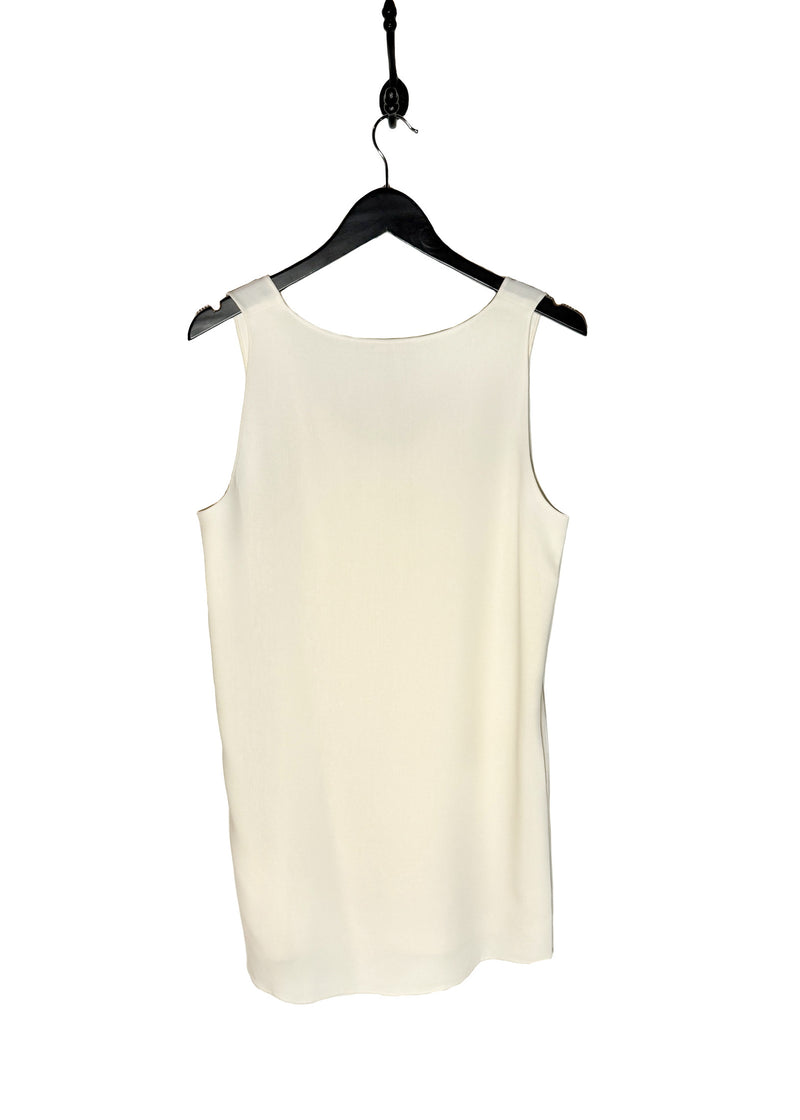 back of The Row Ivory Cady Jacqueline Tank Top