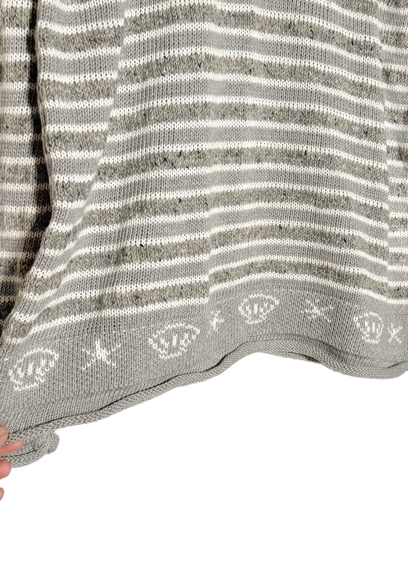 Thom Browne 4-Bar Grey Striped Nautical Theme Crewneck Sweater