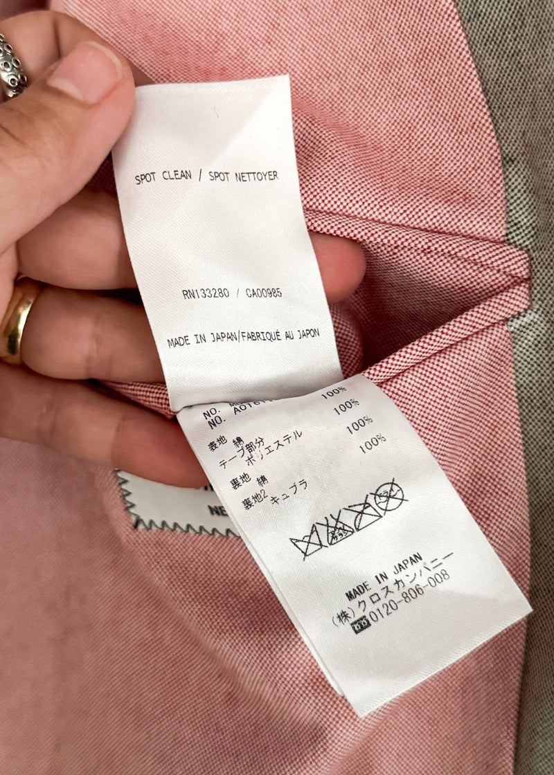 Labels of Thom Browne Coated Cotton Coat