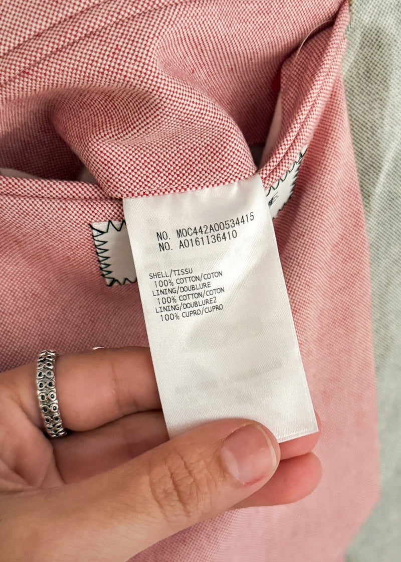 Labels of Thom Browne Coated Cotton Coat