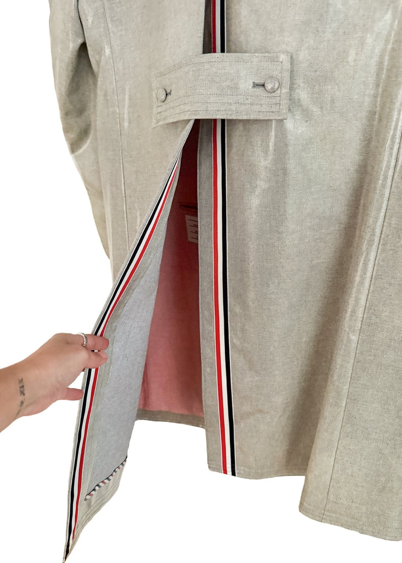 Vent of Thom Browne Coated Cotton Coat