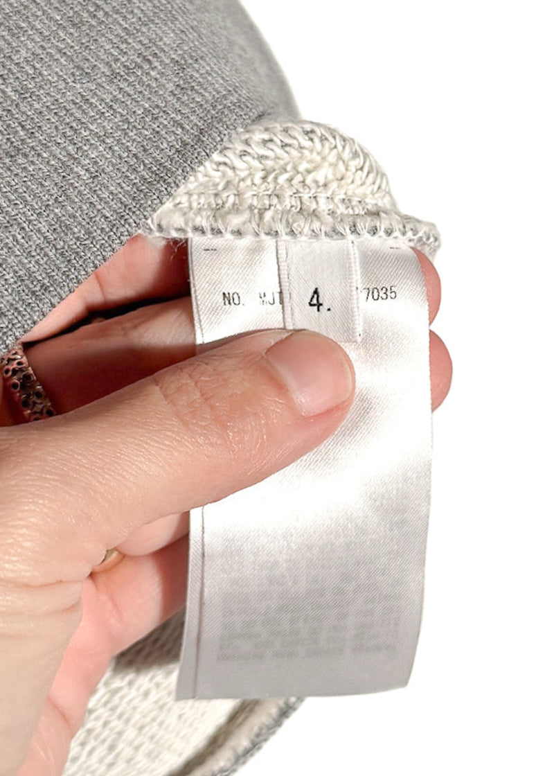 Thom Browne Diagonal Tricolour Stripe Grey Sweatshirt