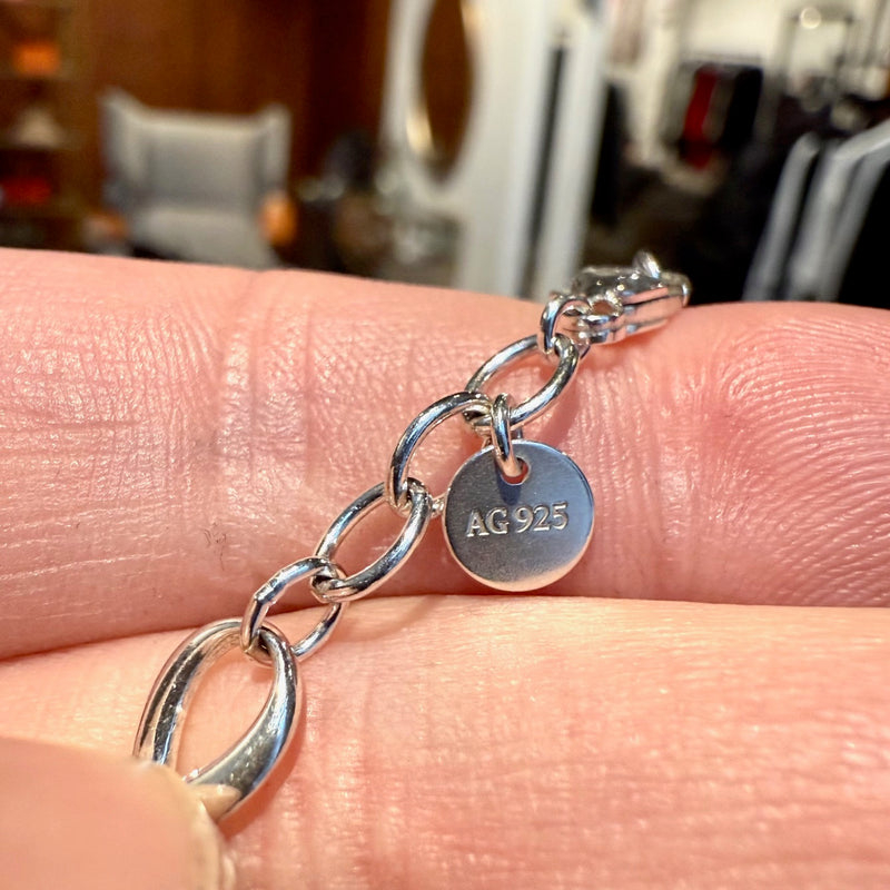 Tiffany & Co Long Infinity Station Sterling Silver Necklace