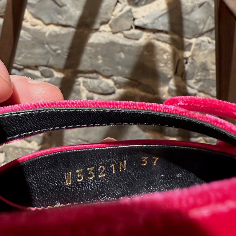 Tom Ford Fuchsia Satin Velvet Bow Pumps