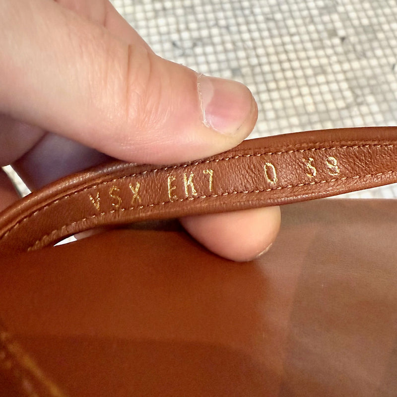 Stamps of Valentino Brown Leather Gold Studded No Limit Gladiator Flat Sandals