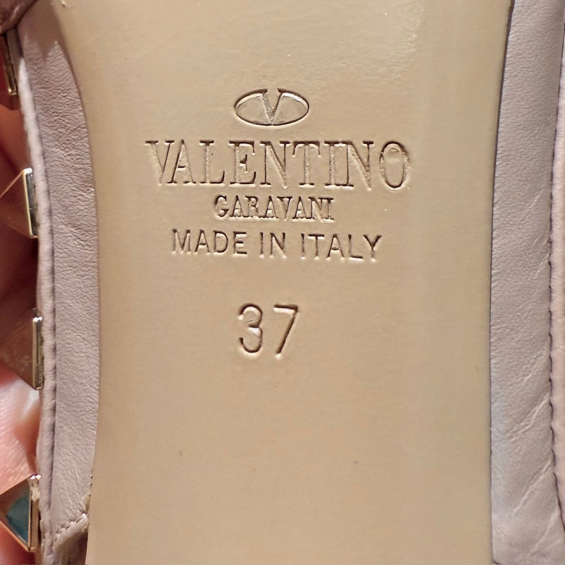 Valentino Poudre Leather Rockstud Caged Pumps