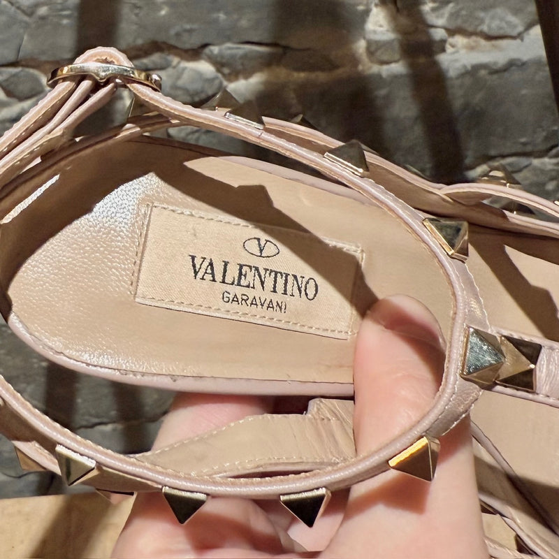 Valentino Poudre Leather Rockstud Caged Pumps