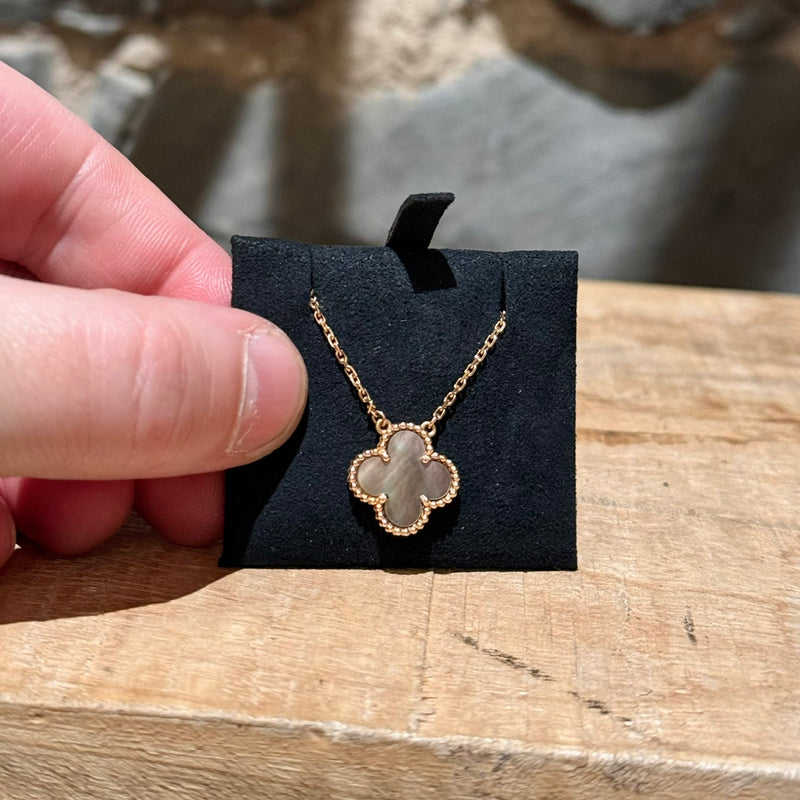 Van Cleef & Arpels 18k Rose Gold Grey Mother of Pearl Vintage