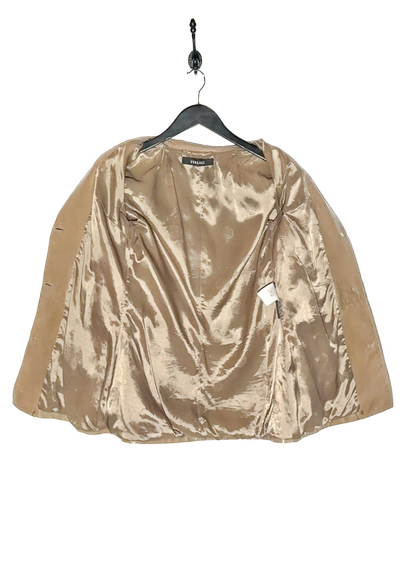 Interior of Versace Beige Buttoned Leather Jacket