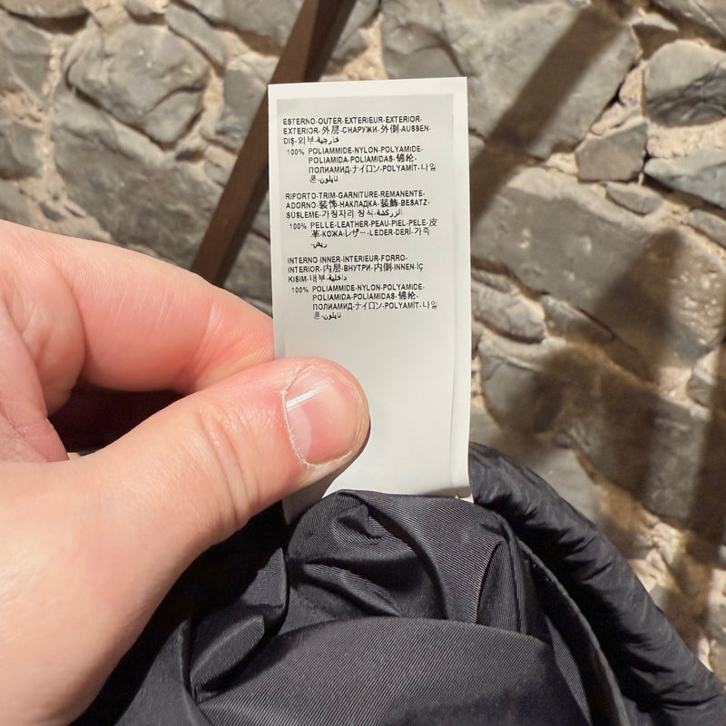 Versace Black Nylon Grecca Print Logo Rucksack Drawstring Bag