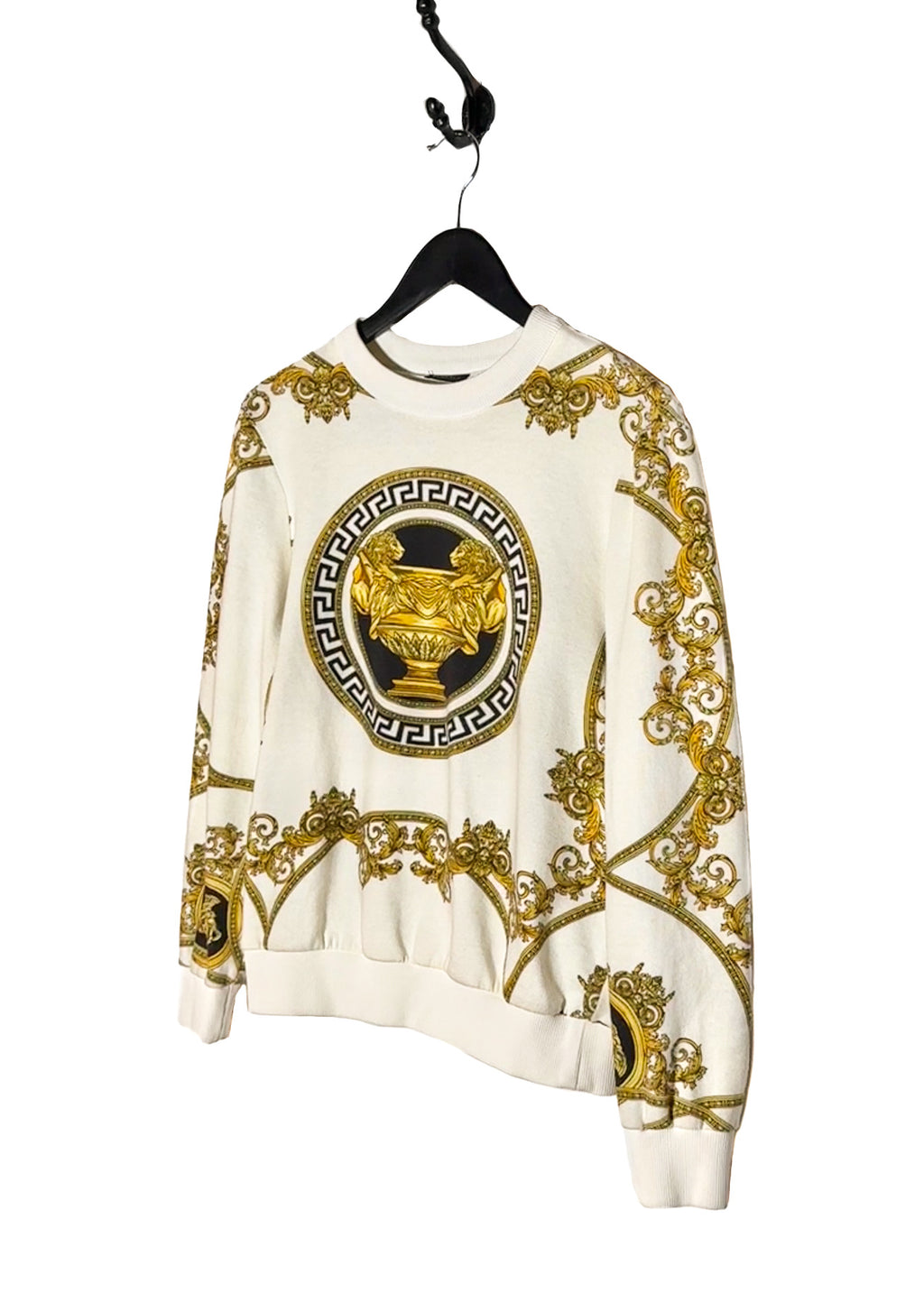 Front side of Versace Coupe Des Dieux Ivory Sweatshirt