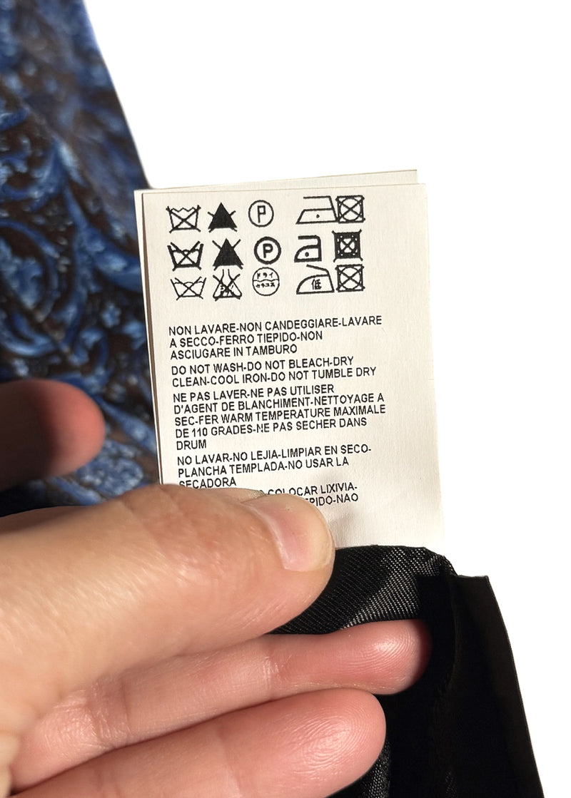 Versace Floral Print Velvet Double-Breasted Medusa Buttons Blazer