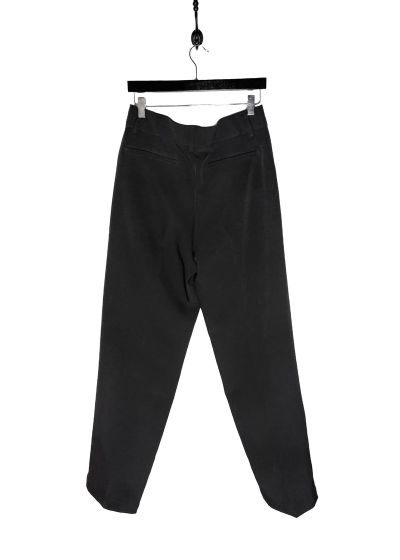 Back of Versace Jeans Black Cady Stretch Trousers