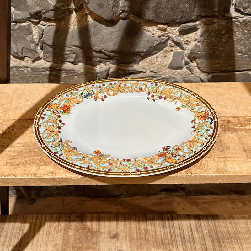 Top view of Versace Meets Rosenthal Jardin de Versace Large Oval 34 Service Platter